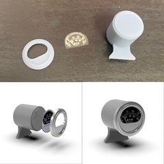 1:12 60’s Era Tach 3d Printed In Two Parts. Comes Unpainted.