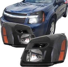 With LED Headlights Assembly Set For 2005 2006 2007 2008 2009 Chevy Equinox LS