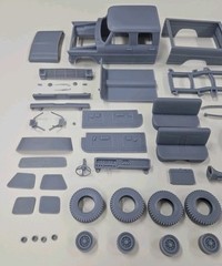 ABS-LIKE RESIN 3D PRINTED 1/25 1969 FORD F-250 CREW CAB PICKUP FULL KIT
