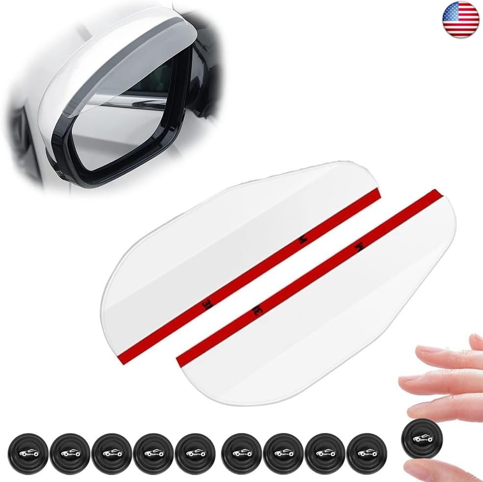 2Pcs Car Rear View Mirror Rain Eyebrows, Universal Car Side Mirror Rain Cover