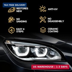 Toretark Headlight Restoration Kit – No-Sanding, Restore Yellowed, Foggy Headlig