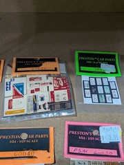 Prestons Car Parts – #9 – 1:24 Scale – Assorted License Plate Decals – NOS