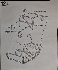 64 DODGE 330 COLOR ME GONE – ROLL BAR – LINDBERG – MODEL CAR KIT PARTS LOT