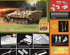 Dragon 1/35 6219+6519 Sd.Kfz. 251/16 Ausf.D Flammpanzerwagen w/ 7 Figures New