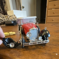 Red Black Silver Plastic Metal Classic Car Model