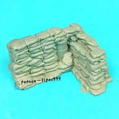 1/35 Diorama WWII Military Sandbag Wall Trench Bunker Scene Prop Model Accessory