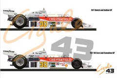 NEW Decals McLaren M23 1977 F1 1/43rd scale for Tameo Kits by Cigale 43 CDS011