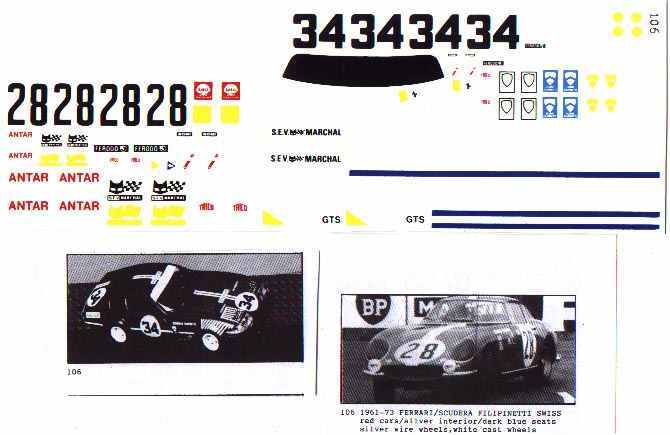 Fred Cady #106 To Do The 71/73 Ferrari Scudera Filipinetti Swiss