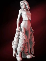 1/24 Scale Die-Cast Resin Figure Model Kit Alien Pantsuit Woman Warrior Hobby…