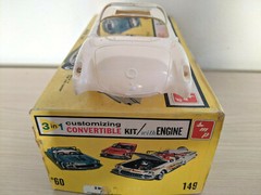 SUPER RARE! ORIGINAL SMP AMT 1960 CHEVY CORVETTE CONVERTIBLE Model Kit GORGEOUS!