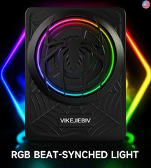 1200W RGB Subwoofer, Slim Underseat Car Subwoofer and Amp Package with RGB