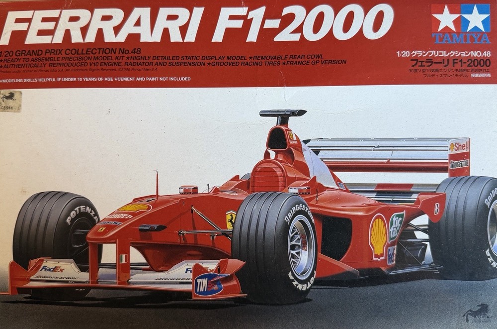 20049 Tamiya 1/20 Ferrari F1-2000 Full View Model Kit