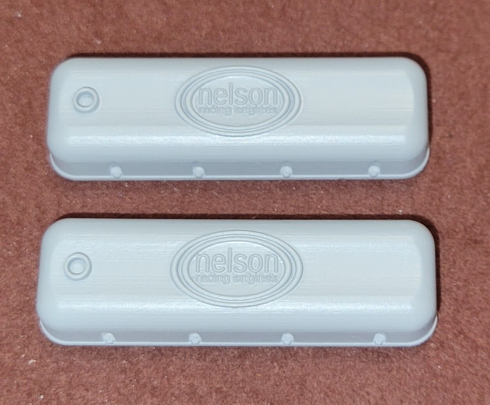 1/12 3D printed Revell BBC Nelson racing valve covers fine detail shapeways