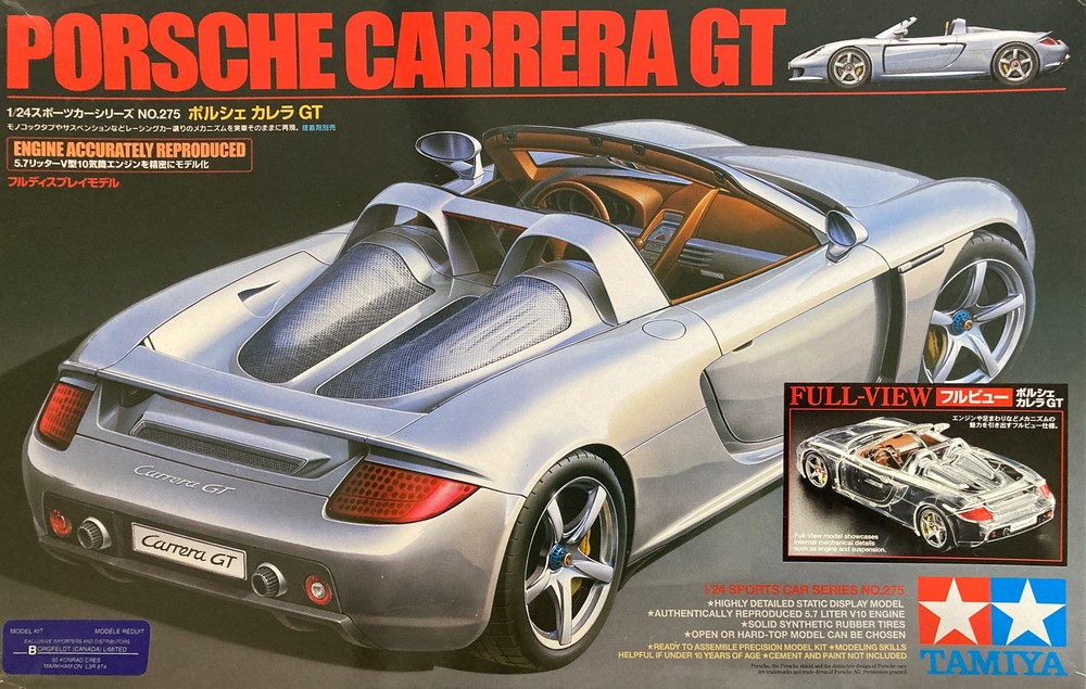 Tamiya Porsche Carrera GT Full-View 1/24 model kit