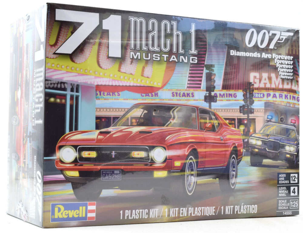 Revell 1971 Ford Mustang Mach 1 – 007 James Bond 1/25 Scale Model Kit 14555