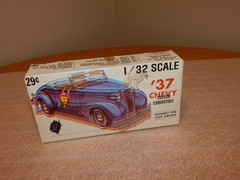Vintage 1937 Chevy 1/32 Scale Convertible / Suitable for Slot Racing Model