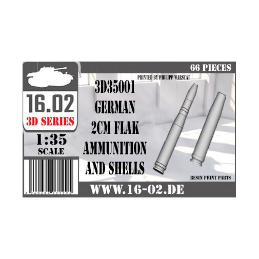 16.02 1/35 German 2cm Flak Ammunition and Shells