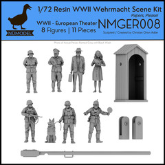 NUMODEL NMGER008 | 1/72 Resin WWII German Wehrmacht Checkpoint Soldier Scene Kit