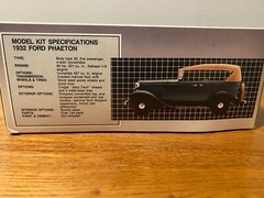 AMT ERTL 1932 Ford Phaeton 1:25 Skill-2 open box Build 1 of 2 Ways 1989 #6899