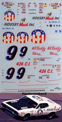 NASCAR DECAL # 9 AIR KADDY 1971 PLYMOUTH ROAD RUNNER PETE HAMILTON 1/25