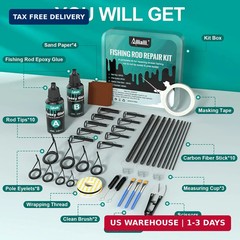 Fishing Rod Repair Kit – 3-In-1 Fishing Pole Complete Supplies Kit for Rod Tips,