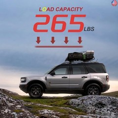 KINGGERI 265lbs Roof Racks Cross Bars Fit for Ford Bronco Sport (Off-Road)