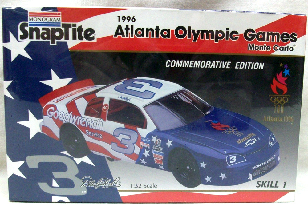 1996 NIB Dale Earnhardt #3 Monte Carlo Atlanta Olympics Monogram SnapTite Model