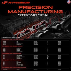 A-Premium Lower and Upper Engine Intake Manifold Gasket Set Compatible with