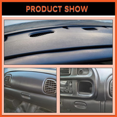Trucks Black Dashboard Bezel Replacement W/Vents & Grey Dash Cover Dash & Bezel