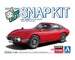 NEW kit Aoshima 1/32 Snap Kit Toyota 2000GT Color-coded Solar Red from JP 13708