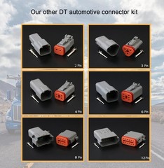 GUIRUIMOON DT Connector Kit: 2, 3, 4, 6, 8, 12 Pin Waterproof Wire Connectors