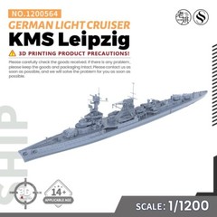 SSMODEL 564 1/1200 Military Model Kit German KMS Leipzig Light Cruiser GAMES