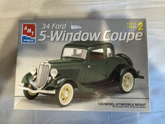 AMT/ERTL 8214 34 Ford 5-Window Coupe Parts Kit Bash Hood Curtains #120 #121