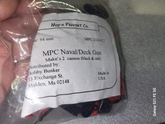 Two MPC Naval Deck Guns Red & Black 54MM MPC-2324-C2