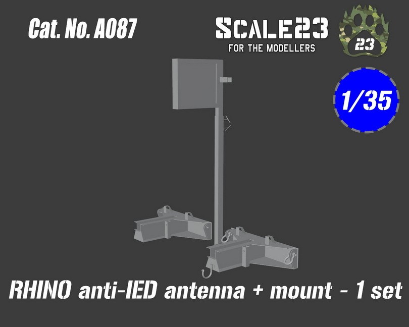 Scale23 1/35 Rhino Anti-Ied Antenna and Mount 1 Set