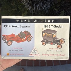 Glencoe Models 1914 Stutz Bearcat 1915 T-Sedan Model Kit 1/56 1/59