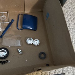 Vintage Model Car Junkyard Lot Of Parts And Pieces Decals Manuals Old Box READ