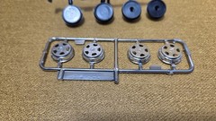 1969 Dodge Charger Turbo Thrust Wheels, Tires & Slicks MPC 1:25 Model PARTS