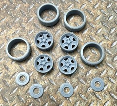Resin 21/20 Inch “US Mags Saber” (Oldsmobile) Model car Wheels/Tires 1/24 scale