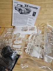 Vintage AMT Model Kit 1955 Chevrolet Corvette 2n1 Kit 1:25 Build Stock Or Drag