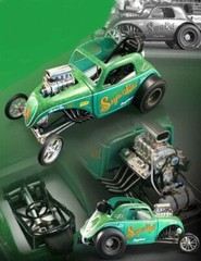 Hot Rod w Ford 1966 V8 Custom Built Dream Dragster Race Car Metal Body Model