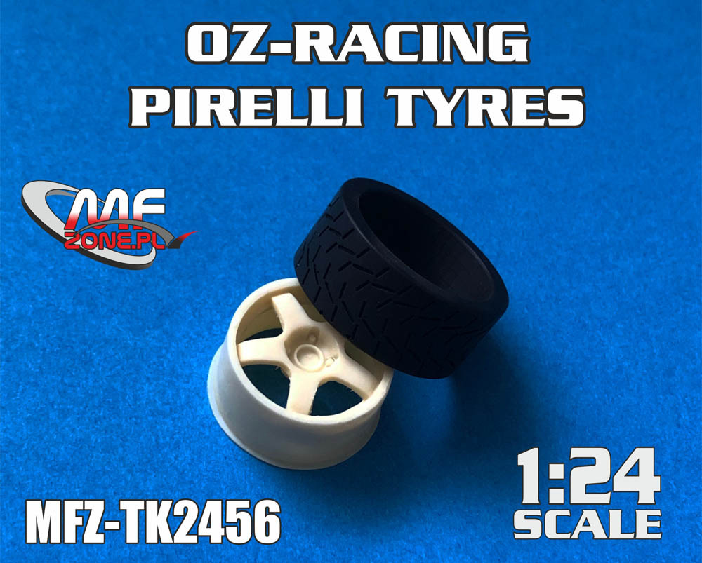 1/24 OZ-Racing Wheels, 18″ Tyres for Hasegawa Focus RS WRC 99-2003
