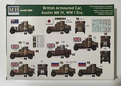 Master Box LTD 1/72 Master Box British Armoured Car, Austin, MK IV, WW I Era
