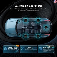 9 Inch QLED Octa-Cores Android Car Stereo for Toyota Camry 2007-2011 Wireless