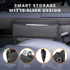 Car Seat Gap Filler Organizer-Storage for Phone, Keys, Wallets and Gadgets-Unive