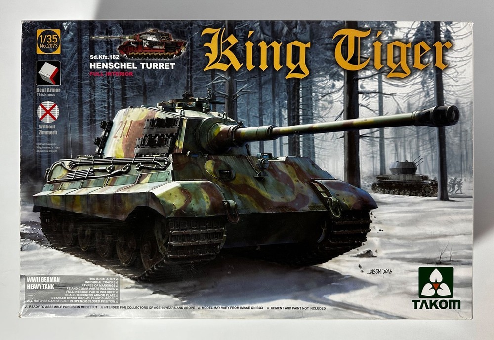 Takom #2073 1/35 Scale Sd.Kfz. 182 King Tiger Henschel Turret with Full Interior