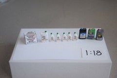 1/18  Scale Castrol GTX White oil products for your Diorama & shop items