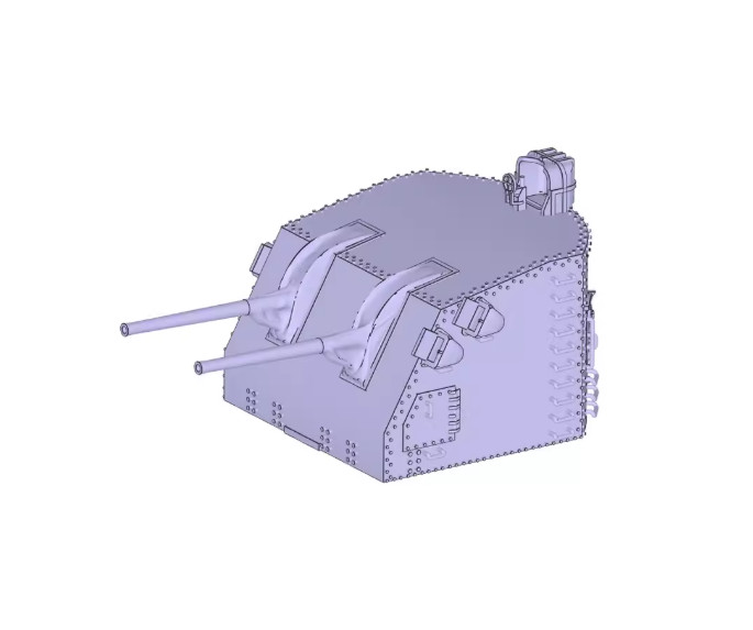 1/700 US Navy Twin 127mm Naval Guns with Gun Covers /10pc