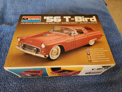 Monogram ’56 T-Bird 1/24th Scale. RED Unassembled Kit.