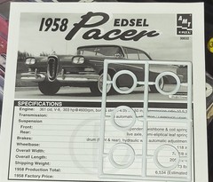 1958 Edsel AMT Ertl New in BOX ~ Gray Un-Built 1/25~New in Open Box